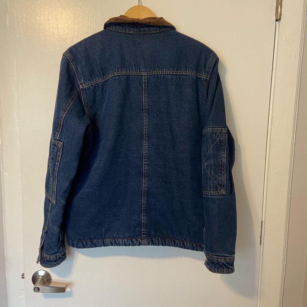 Vintage Wrangler Corduroy Neck Denim Coat Mens Pockets Sherpa Lined
Size Small - Picture 9 of 9